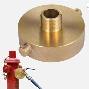 Brass Fire Hydrant Hose Adapter 2-1/2" NST/NH Female to 3/4" GHT Male - Hos